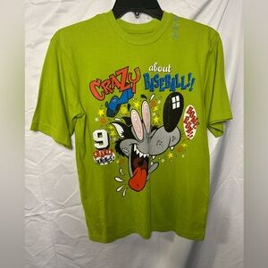 Green Crazy About Baseball Graphic T-Shirt